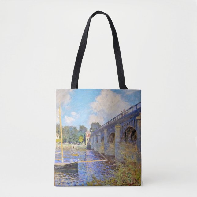 The Bridge at Argenteuil, Monet Tote Bag (Front)