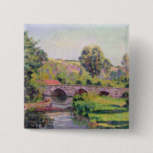 The Bridge at Boigneville, c.1894 15 Cm Square Badge
