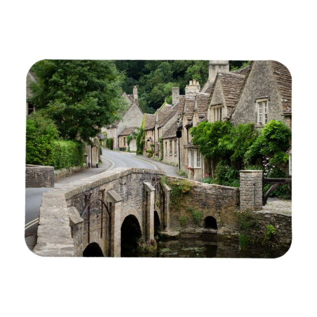 The bridge in Castle Combe, UK rectangle magnet (Horizontal)