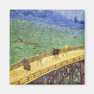 The Bridge in the Rain Vincent van Gogh fine art Magnet