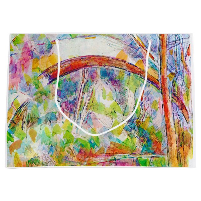 The Bridge, Paul Cezanne Large Gift Bag (Front)
