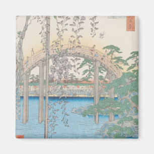 The Bridge with Wisteria or Kameido Tenjin Magnet