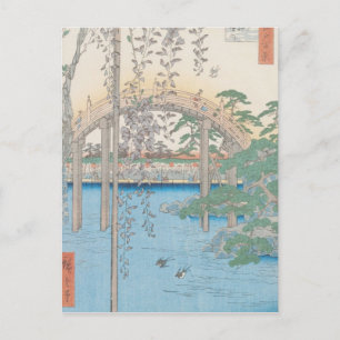 The Bridge with Wisteria or Kameido Tenjin Postcard
