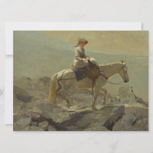 The Bridle Path, White Mountains (Winslow Homer) Card