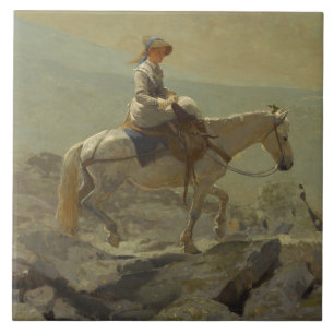 The Bridle Path, White Mountains (Winslow Homer) Ceramic Tile