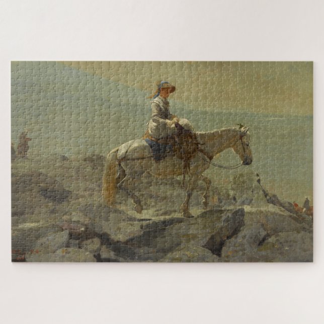 The Bridle Path, White Mountains (Winslow Homer) Jigsaw Puzzle (Horizontal)