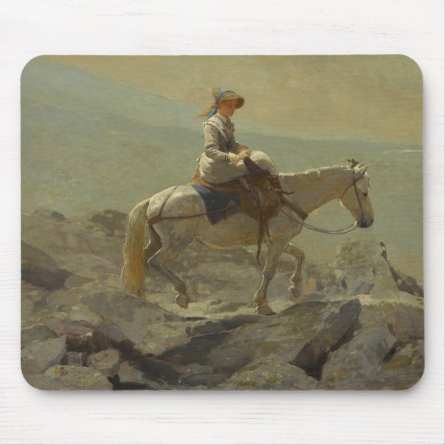 The Bridle Path, White Mountains (Winslow Homer) Mouse Pad (Front)