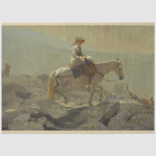 The Bridle Path, White Mountains (Winslow Homer) Tissue Paper