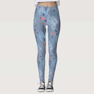 The bright blue patchwork leggings
