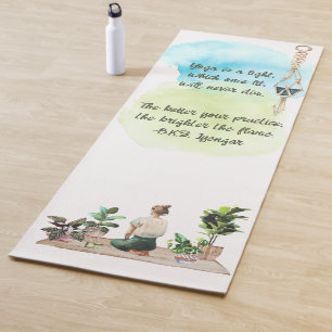 The Brighter The Flame Watercolor Fitness Mat