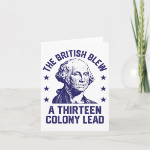 The British Blew A 13 Colony Lead Retro Us George Card