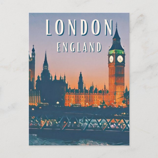 The British charm of London Postcard (Front)