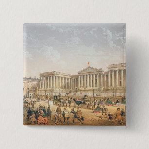 The British Museum, c.1862 (colour litho) 15 Cm Square Badge