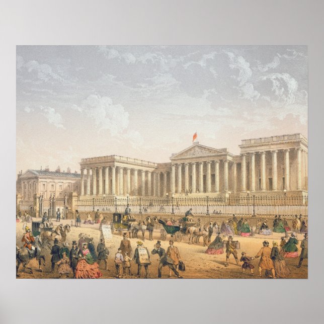The British Museum, c.1862 (colour litho) Poster (Front)