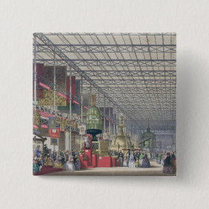The British Nave of the Great Exhibition, 1851 (co 15 Cm Square Badge