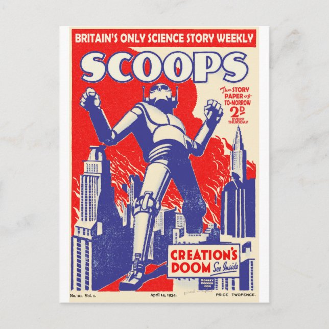 The British Robots Are coming! Postcard (Front)