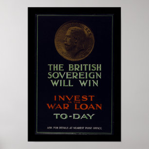 The British Sovereign Will Win (border) Poster