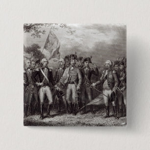 The British Surrendering their Arms 15 Cm Square Badge
