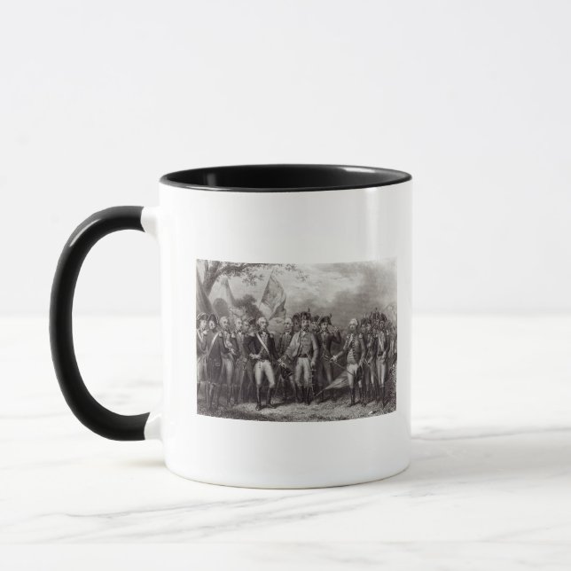 The British Surrendering their Arms Mug (Left)