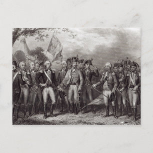 The British Surrendering their Arms Postcard
