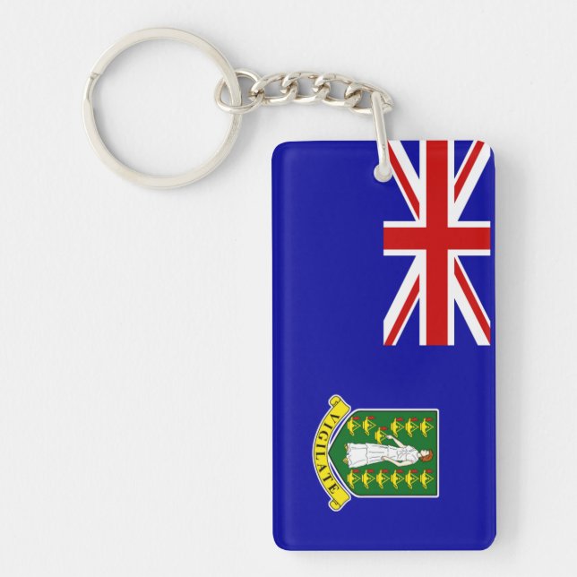 The British Virgin Islands Flag Key Ring (Front)