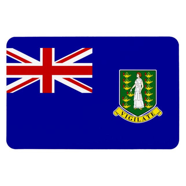 The British Virgin Islands Flag Magnet (Horizontal)