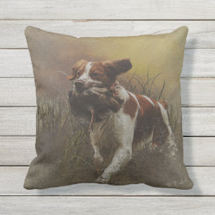 The Brittany spaniel    Ceramic Tile Beverage Coas Cushion