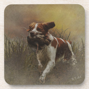 The Brittany spaniel    Ceramic Tile Coaster