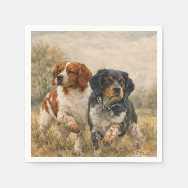 The Brittany spaniel  Napkin (Front)