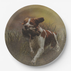 The Brittany spaniel  Paper Plates