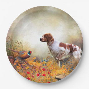 The Brittany spaniel  Paper Plates