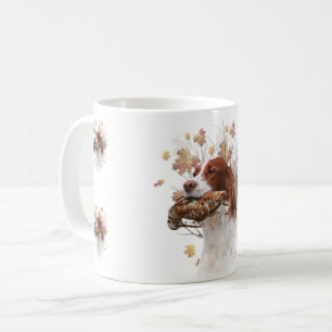 The Brittany spaniel  Tapestry Metal Print Coffee  Mug