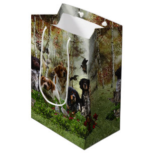 The Brittany Spaniels , Bird Hunting Season Medium Gift Bag