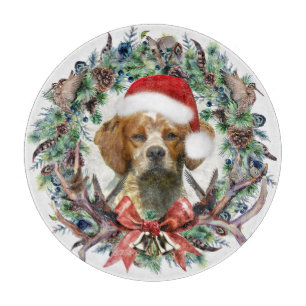 The Brittany Spaniels , Christmas Cutting Board