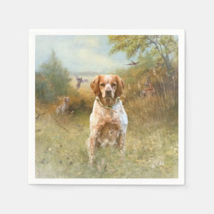 The Brittany Spaniels, French Brittany, Bird dog, Napkin