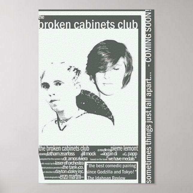 "the broken cabinets club" poster (Front)