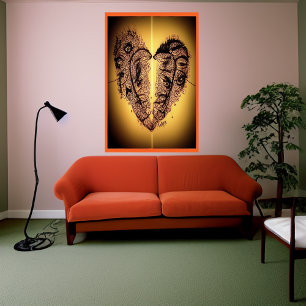The broken heart AI Art Poster