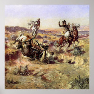 “The Broken Rope” by Charles M Russell Poster