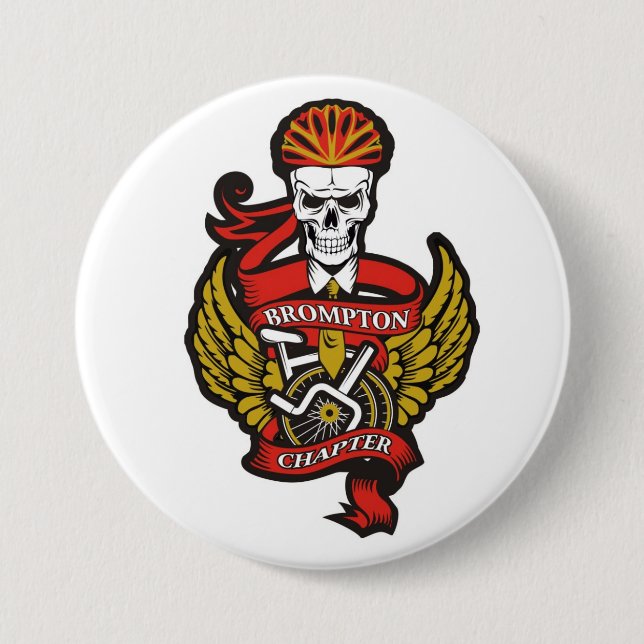 The Brompton Chapter Pin Badge (Folding Bike) (Front)