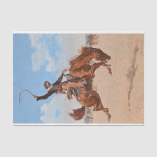 The Bronco Buster (by Frederic Remington) Tissue Paper