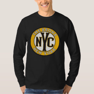 The Bronx New York Amber and Black Circle Sign T-Shirt