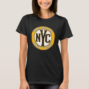 The Bronx New York Amber and Black Circle Sign T-Shirt