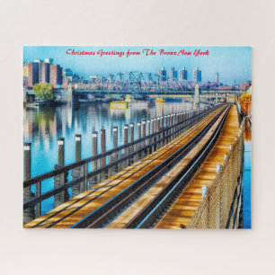 The Bronx New York.Christmas Greetings Jigsaw Puzzle