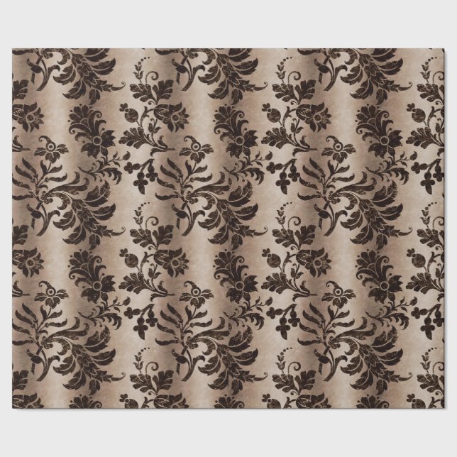 The Bronze Velvet  Series Design 1  Wrapping Paper (Seam)