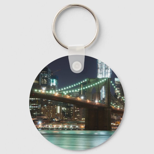 The Brooklyn Bridge - Colour Key Ring (Front)