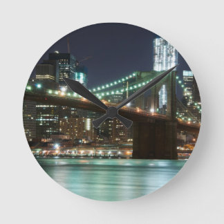 The Brooklyn Bridge - Colour Round Clock