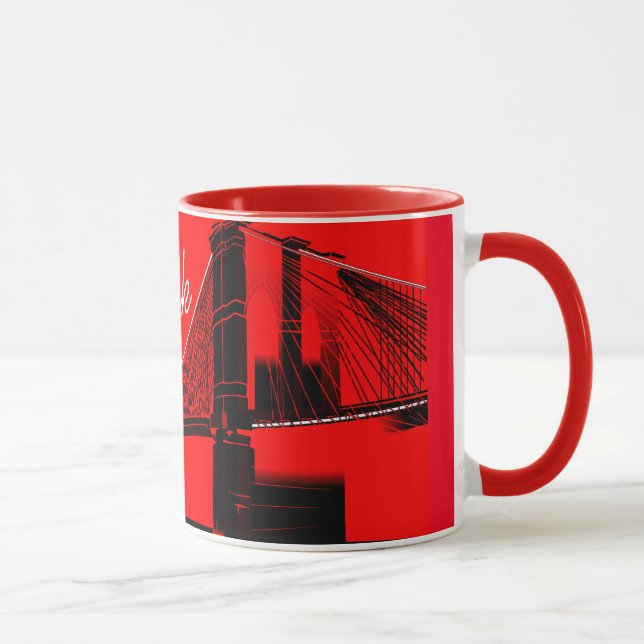 The Brooklyn Bridge New York Design Mug (Right)