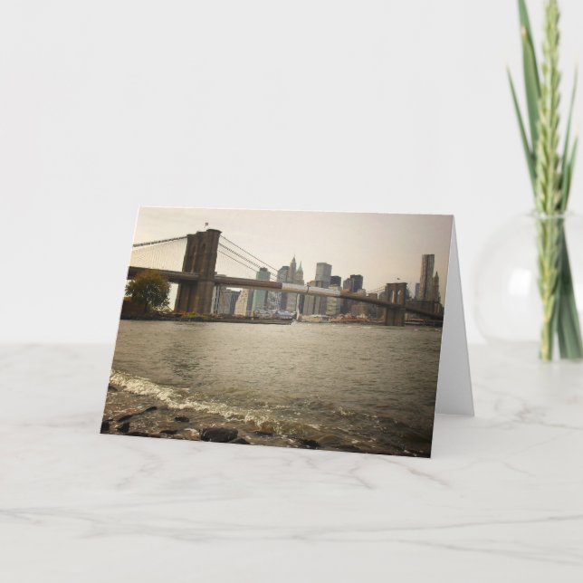 The Brooklyn Bridge, View from Brooklyn Card (Front)