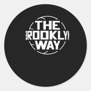 The Brooklyn Way Net Basketball Classic Round Sticker