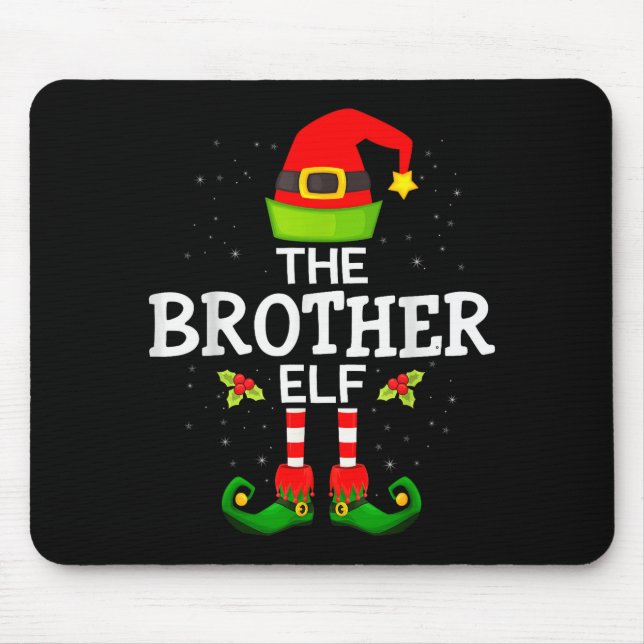 The Brother Elf Christmas Family Matching Pajama  Mouse Pad (Front)